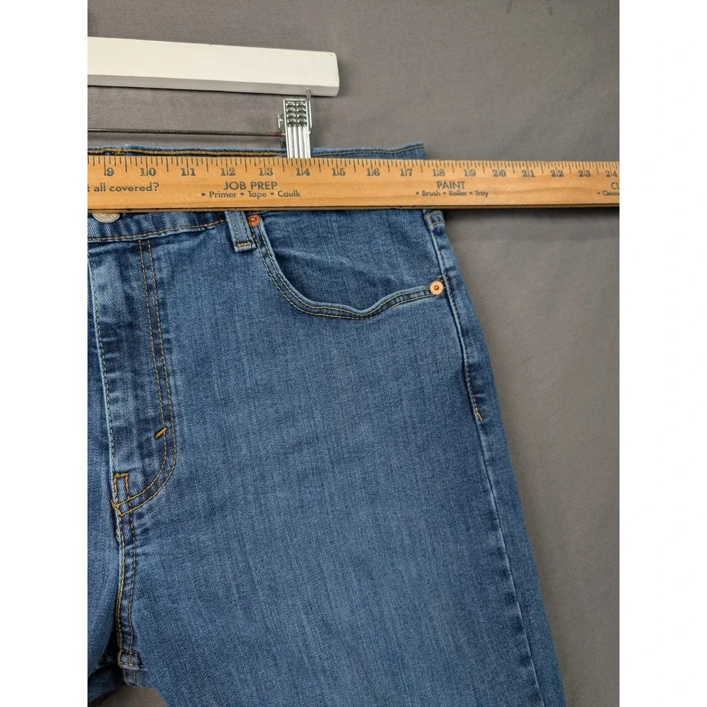 Levis 502 Regular Taper Jeans Blue Denim 36x30 Mens Stretch Pant